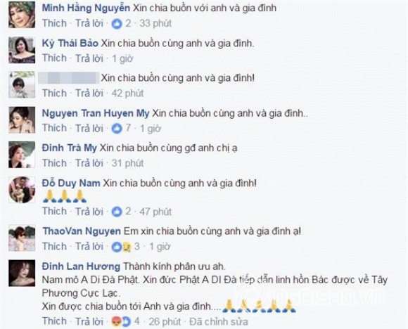 sao việt, chí trung, mẹ chí trung, mẹ chí trung qua đời, sao việt chia buồn với chí trung