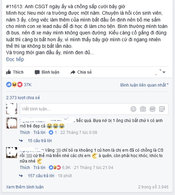 1 thang bi csgt tom 4 lan, cuoi cung co nang “thanh pham luat” cuoi luon chang canh sat - 1