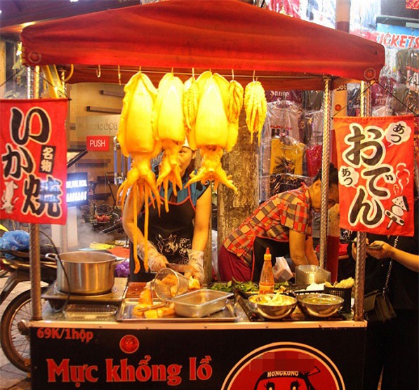 đồ ăn vặt,món ăn ở Hà Nội,kinh doanh theo trào lưu,đồ ăn độc lạ