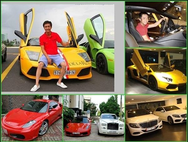 Cường Đô la, Hiệp Gas, Minh Nhựa, Phan Thành, siêu xe, xe siêu sang