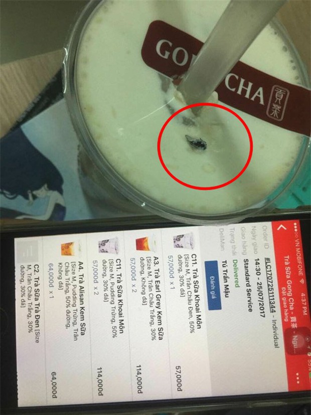 Đà Nẵng: Khách hàng phản ánh cốc trà sữa Gong Cha có ruồi, đại diện cửa hàng lên tiếng - Ảnh 2.