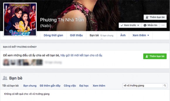 Giua tin don ran nut, Nha Phuong va Truong Giang huy ket ban tren Facebook