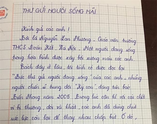 Co giao tre viet thu gui 'nhung nguoi con song mai' hinh anh 1