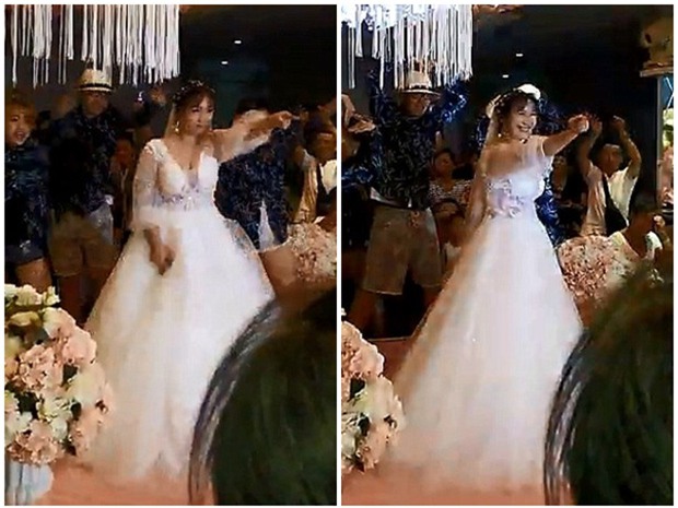 Cô dâu xinh đẹp bất ngờ nổi tiếng vì màn nhảy street dance thể hiện tình yêu với chồng ngay giữa hôn lễ - Ảnh 3.