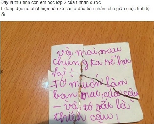 Không thể tin vào mắt mình những bức thư tình tiểu học thời nay - Ảnh 1.