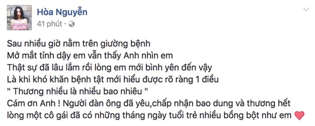 Đăng status tâm trạng, Hòa Minzy đang ngầm khoe có bạn trai mới?-1