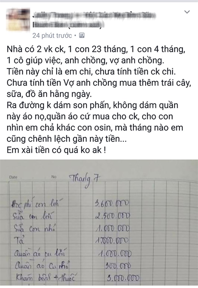 Chi tiêu sơ sơ hết hơn 40 triệu/tháng, mẹ hai con còn hỏi: Em có hoang phí quá không? - Ảnh 1.