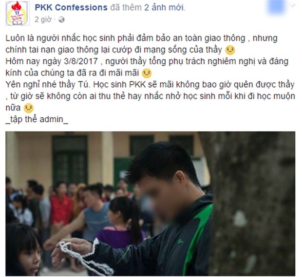 Thầy giáo qua đời vì TNGT khi vợ đang mang thai, nhiều thế hệ học sinh THPT Phùng Khắc Khoan bàng hoàng tiếc thương - Ảnh 1.