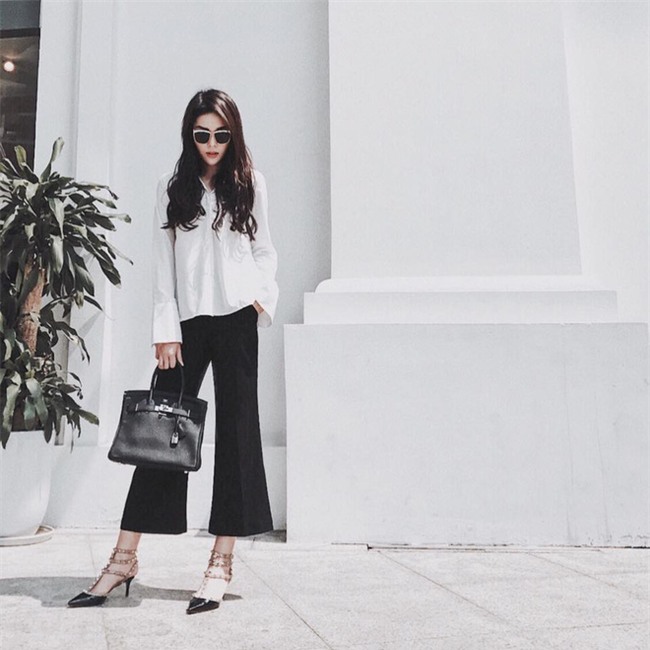 Kỳ Duyên và tình mới của Cường Đôla cùng khoe vai trần trong street style tuần này - Ảnh 1.