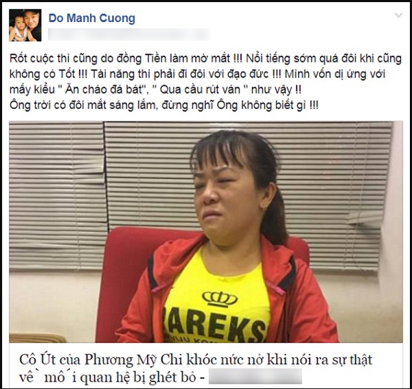 Phương Mỹ Chi vô ơn với cô ruột, Đỗ Mạnh Cường bức xúc: 'Do đồng tiền làm mờ con mắt'-4