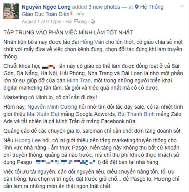 blogger noi tieng chi day gioi tre cach thanh cong: hay tap trung vao thu minh lam tot nhat - 1