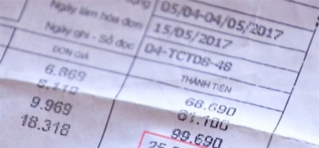 tiền nước, nước sạch, hóa đơn tiền nước