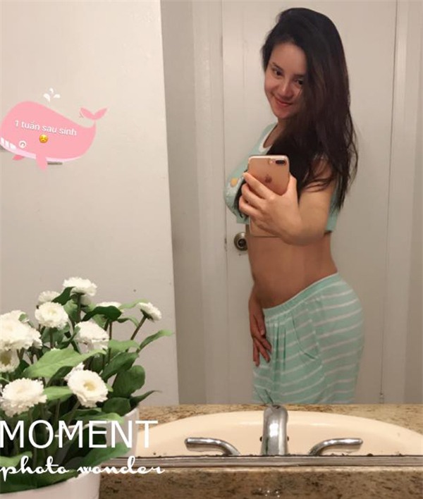 ca si vy oanh lan dau tiet lo chieu lay lai "vong eo be ti" chi 17 ngay sau sinh lan 2 - 2