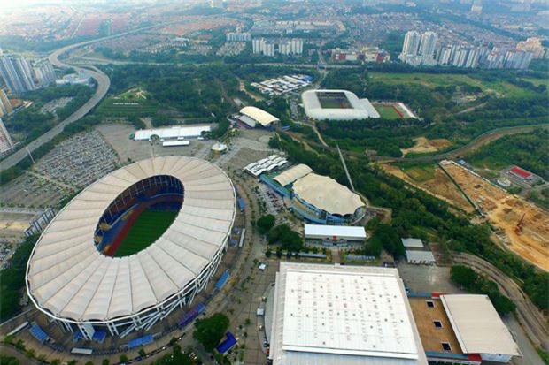 Khu liên hợp thể thao KL Sports City nhìn từ trên cao