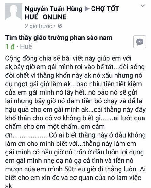 thay giao khung hoang tinh than vi bi vu lua tinh tren facebook hinh anh 2