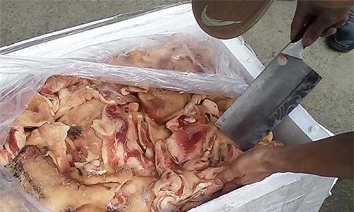 thịt lợn, nội tạng, thực phẩm bẩn