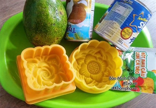 banh trung thu thach rau cau vi bo nhan cot dua la mieng de lam - 1