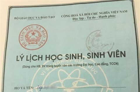 Mẫu Lý lịch học sinh, sinh viên (Ảnh: Báo An ninh Thủ đô)