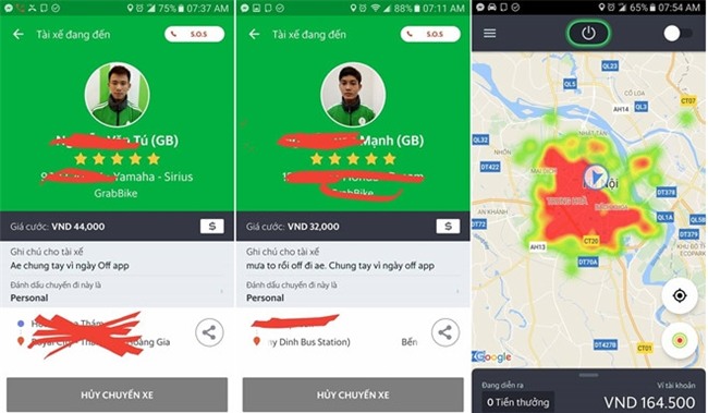 Tai xe GrabBike keu goi tat ung dung de phan doi hang tang chiet khau hinh anh 1