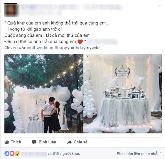 ky niem 5 thang cuoi, “hotgirl dan toc” duoc chong bi mat thue biet thu to chuc tiec sieu lang man - 5