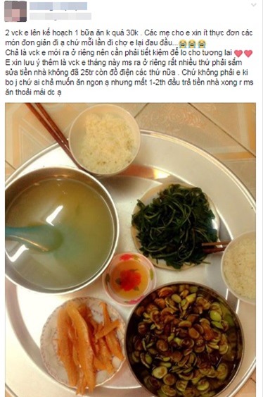 Cô nàng nhờ tư vấn nấu cơm 30k/bữa cho hai vợ chồng, chị em hồ hởi giới thiệu bao nhiêu là món ngon giá rẻ - Ảnh 1.