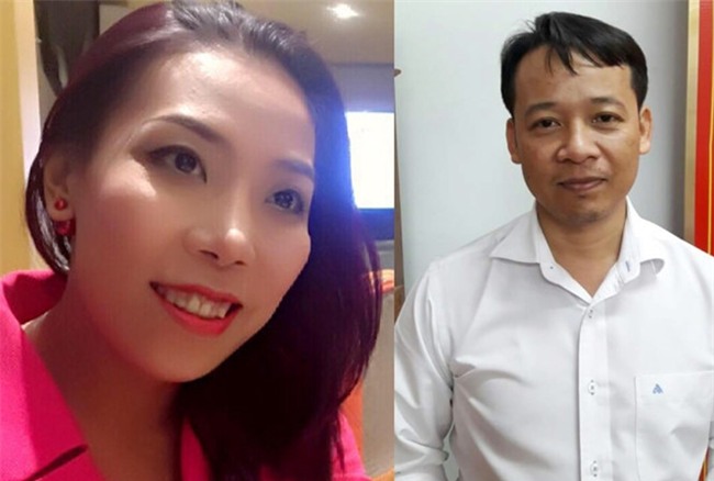 Nữ nhà báo Phạm lê Hoàng Uyển (Ảnh: facebook cá nhân) và ông Võ Hoàng Hà-Chủ tịch Cty CP khử trùng Châu Á tại TPHCM (Ảnh: Công an cung cấp)