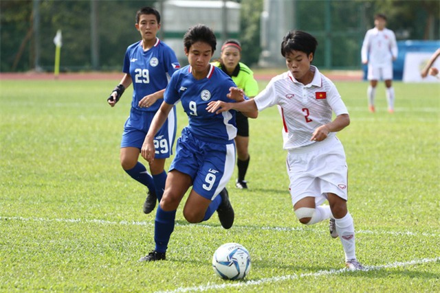 Đội tuyển nữ Việt Nam dễ dàng đánh bại Philippines (ảnh: Q.H)