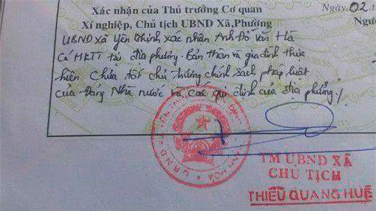 Phê lý lịch nhập học, lý lịch, Thanh Hoá,