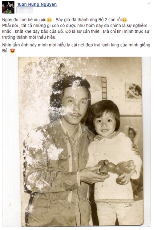 Xúc động trước lời chia sẻ của Tuấn Hưng dành cho bố - Ảnh 1.