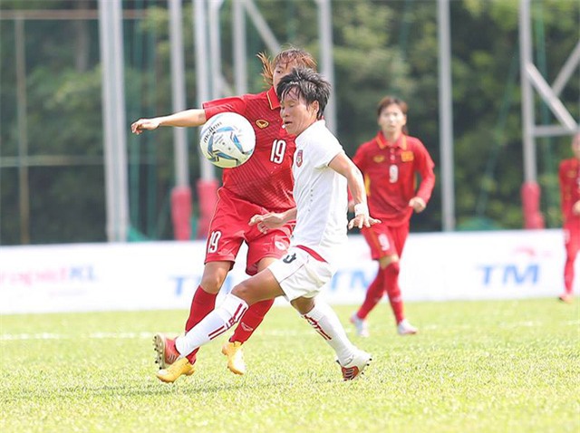 Chiến thắng giúp đội tuyển nữ Việt Nam tiến gần đến bộ HCV (ảnh: Q.H)
