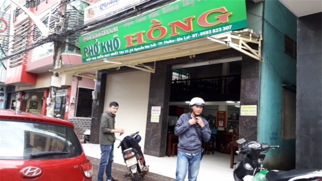Quán phở Hồng nơi xảy ra vụ việc