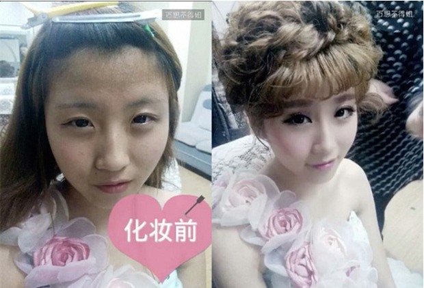 Những pha “đổi trắng thay đen” nhan sắc vi diệu của các cô dâu nhờ kỹ thuật trang điểm siêu tài tình - Ảnh 15.