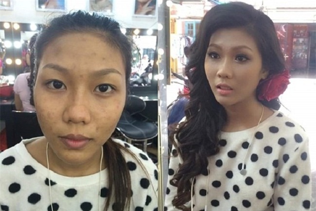 Những pha “đổi trắng thay đen” nhan sắc vi diệu của các cô dâu nhờ kỹ thuật trang điểm siêu tài tình - Ảnh 8.