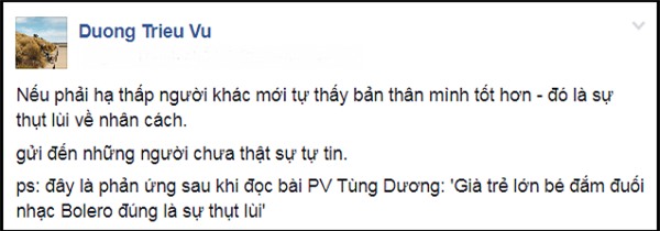 Bênh Đàm Vĩnh Hưng, Dương Triệu Vũ thẳng thừng chê Tùng Dương thụt lùi về nhân cách-2