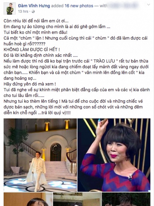 Đàm Vĩnh Hưng là người đầu tiên lên tiếng đáp trả phát ngôn “đụng chạm” của Tùng Dương. - Tin sao Viet - Tin tuc sao Viet - Scandal sao Viet - Tin tuc cua Sao - Tin cua Sao