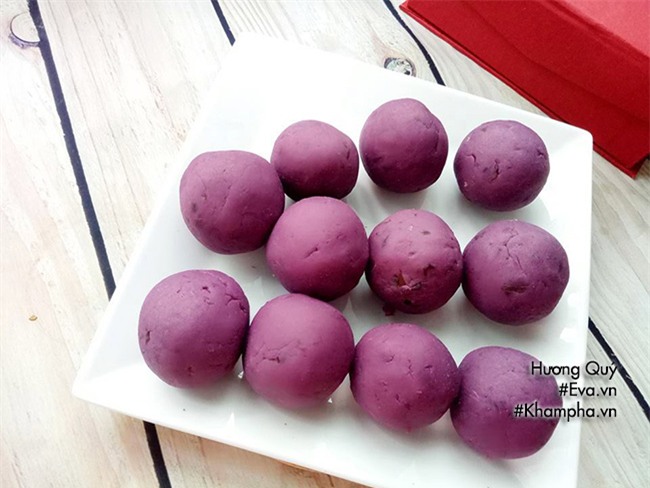 cach lam banh khoai lang tim nhan tom thit chien xu gion ngon - 8