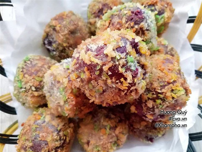 cach lam banh khoai lang tim nhan tom thit chien xu gion ngon - 9