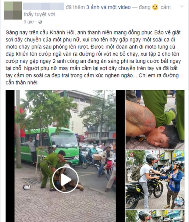 Soái ca chạy môtô tung cú đạp, tóm gọn tên cướp giật dây chuyền vàng của người đi đường - Ảnh 1.