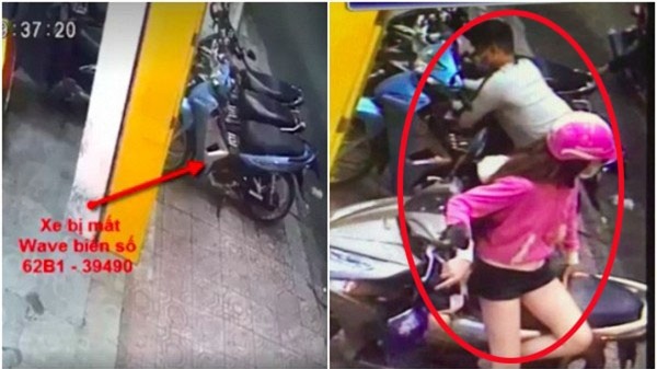 clip: nhom doi tuong dan canh, trom xe cuc bai ban ngay giua pho hinh anh 2