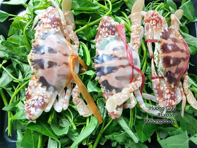 canh ghe nau rau muong nong hoi ngot lim, ca nha hup xi xup - 1