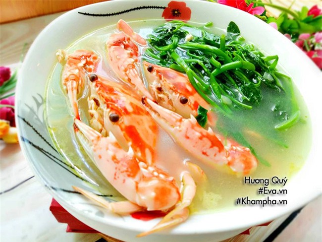 canh ghe nau rau muong nong hoi ngot lim, ca nha hup xi xup - 6