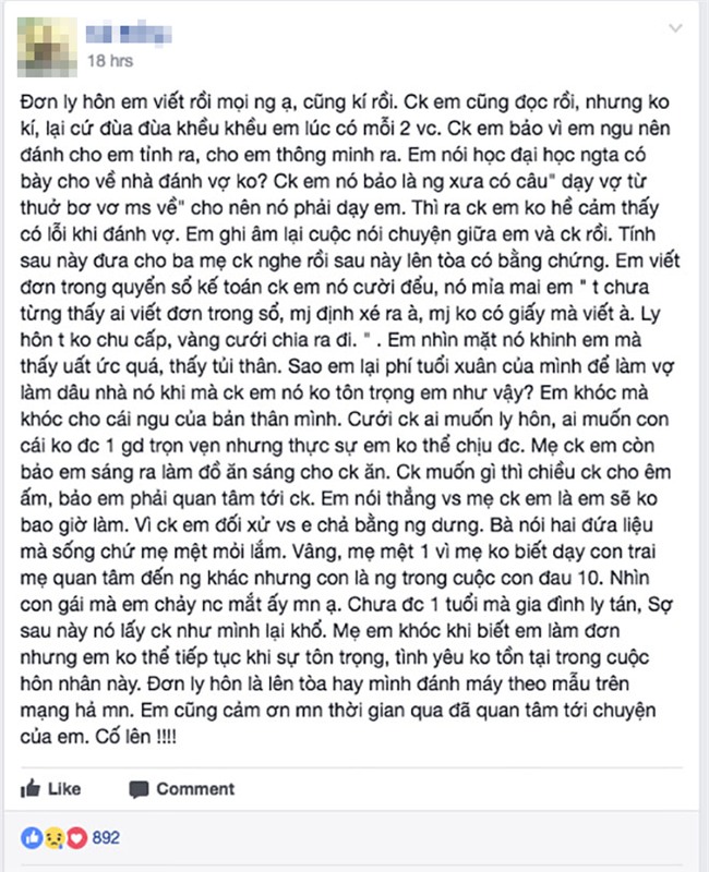 chong danh vo dau don con than nhien noi: "vi em ngu nen moi danh cho thong minh ra!" - 1