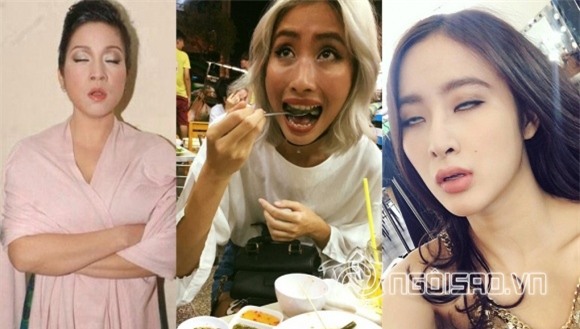 sao Việt, sao Việt bị chụp lén, biểu cảm của sao Việt,chuyện làng sao