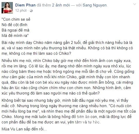 sao việt, sao việt mùa vu lan, sao việt báo hiếu, sao việt tặng quà cha mẹ mùa vu lan, lễ vu lan