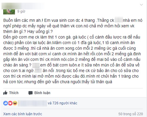 Vợ thiếu sữa cho con bú, chồng không hỏi han còn ăn hết bát canh, giành luôn hai miếng gà bảo để mai nấu cháo - Ảnh 1.