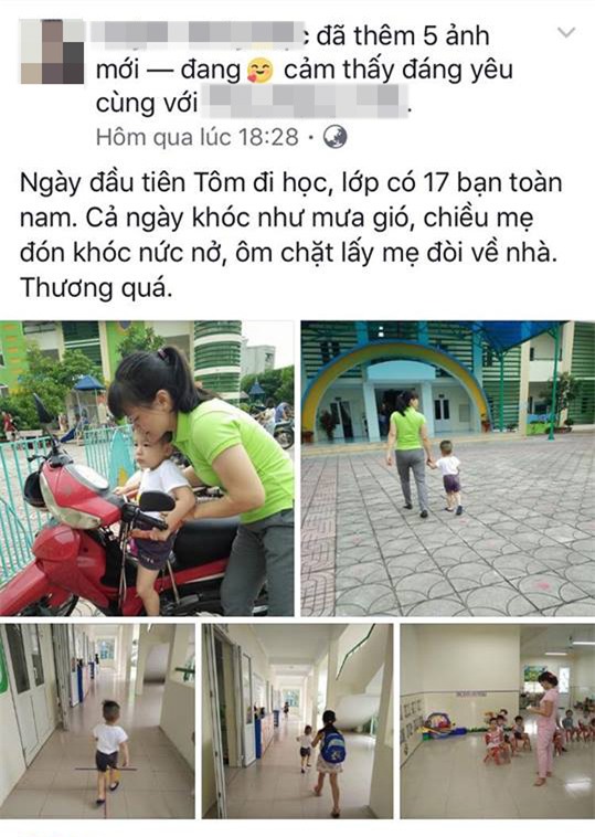 facebook ngap tran hinh anh bo me khoe con ngay khai giang nam hoc moi - 10