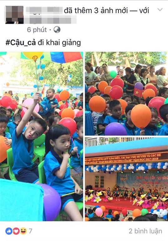 facebook ngap tran hinh anh bo me khoe con ngay khai giang nam hoc moi - 6