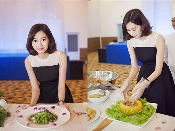 sap lay chong, hoa hau thu thao bong lien tuc khoe mam com tu nau - 3