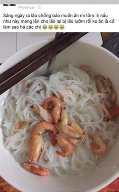 Nấu bún tôm nguyên con thay vì mì tôm như yêu cầu, cô vợ vẫn ngơ ngác không hiểu sao chồng dỗi - Ảnh 1.