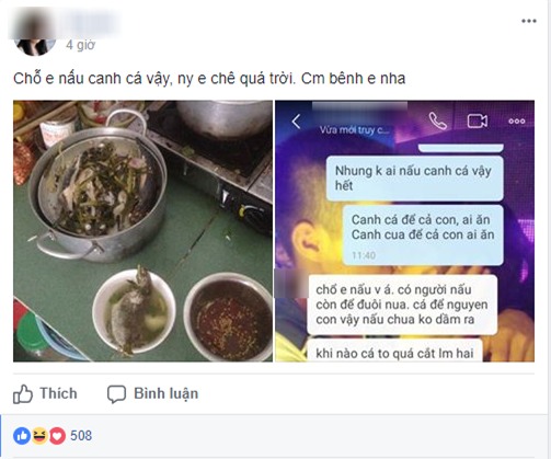 Bị bạn trai chê vì nấu nướng không giống ai, cô nàng mách để chị em bênh, nào ngờ kết quả thật đớn đau - Ảnh 1.